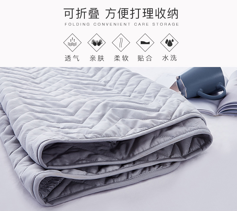 Boyang Trang Chủ Dệt May Nệm Giường Dice 1.8 m Giường Mỏng Mat là Simmons Anti-skid Bìa Set 1.5 M Đôi