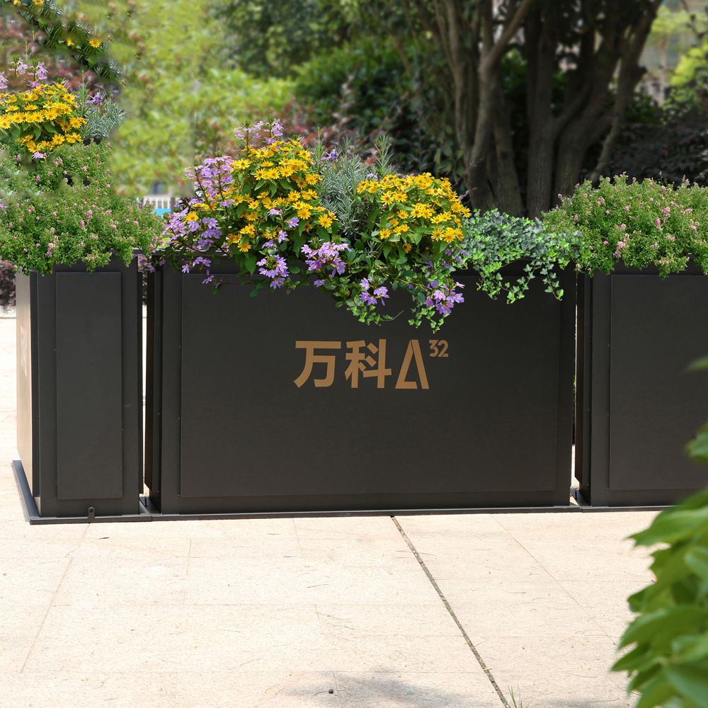 Custom Iron Art Flower Case Outdoor Flower Beds Large Indoor Outfie Pool Community Gardening Flower Racks Commercial Street Flower Groove Floral