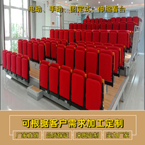 Venue manual electric telescopic stand hollow blow molding stand chair auditorium chair upright flap seat