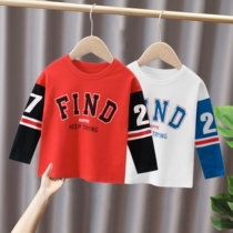 Foreign trade tail childrens brand discount clearing store childrens clothing 2023 new boys long sleeve t - shirt