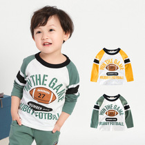 Brand foreign trade original childrens clothing 2023 spring Korean boys punch cotton babys tops long sleeve T - shirt tide