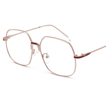 Korean fashion generous frame reading glasses for men and women HD anti-radiation anti-fatigue resin hyperopia mirror Net red flat mirror