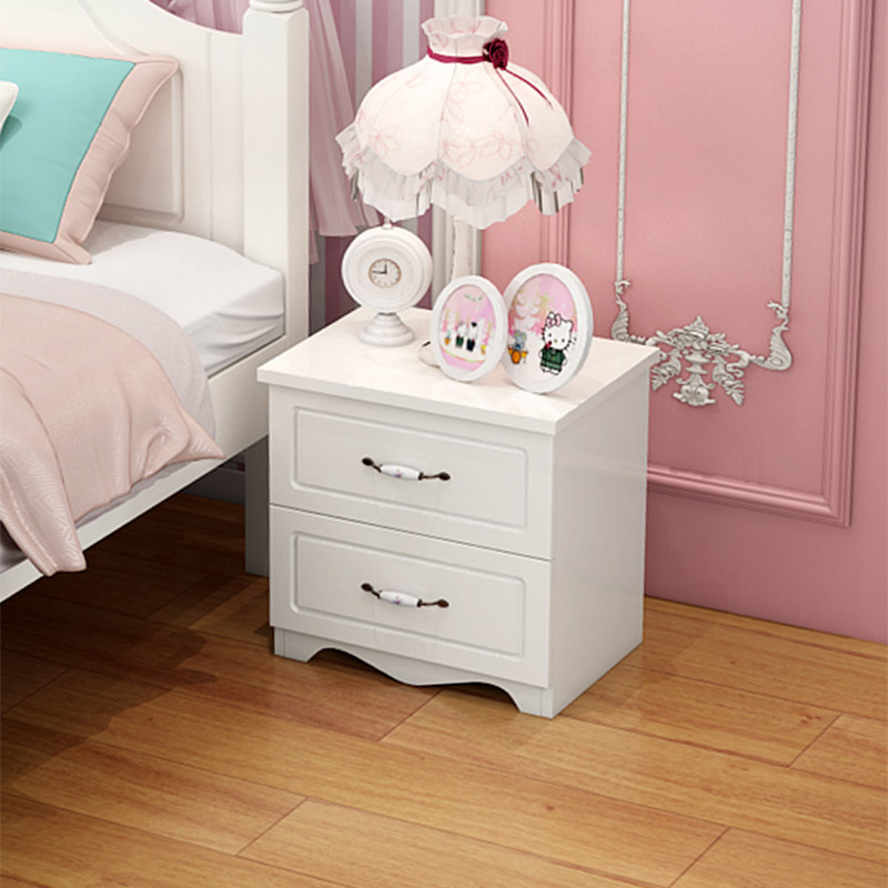 Bedside table simple modern solid wood wood-based panel storage small shelf small cabinet locker bedroom home