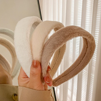 2021 Plush Hair Stirrup Woman Autumn Winter Fur Wide Side High Cranium Top Stirrup Bale 100 Hitch Out White Hairpin Hair Caves