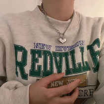 Loving Necklace Woman Titanium Steel Chain Design Sensation Ins small crowdwear chain 2021 New tide autumn and winter weavewear chain