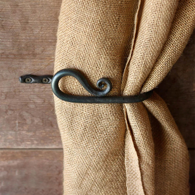 Dongji Utensils Wrought Iron Curtain Wall Hook Decorative Hook Storage Wall Hook Curtain Holder Without Straps