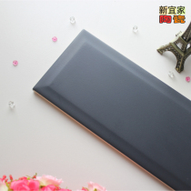 100x300 black glossy porcelain piece Nordic style matte beveled bread brick toilet tile bathroom wall tile