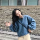 Mùa thu 2018 phiên bản Hàn Quốc mới của retro lỏng cổ áo Polo cổ lông cừu ngắn đoạn áo len dài tay nữ dày áo thủy triều áo khoác cardigan nữ