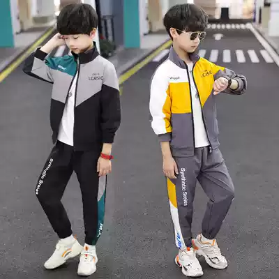 Boys' spring sports suit 2021 new children's suit