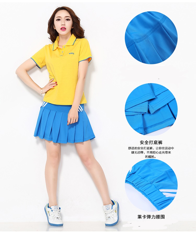 Váy ngắn tennis váy nữ mùa hè AA gió cầu lông váy thể thao hoang dã váy quần xếp li váy chống ánh sáng váy quần thể dục váy bộ quần áo thể thao nữ