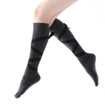 meikan new high Tube full finger yoga socks beauty look yoga five finger socks non-slip sweat-absorbing ballet strap dance socks