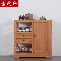 New Chinese old elm tea cabinet solid wood paint-free side cabinet boiling water Cabinet tea cabinet tea cabinet tea cabinet short cabinet tea cabinet