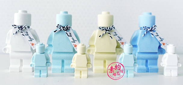 Lego nhân vật phản diện robot silicone khuôn * thạch cao hương liệu DIY thủ công thạch cao tấm sáp trải đá hương - Tự làm khuôn nướng khuôn rau câu trung thu