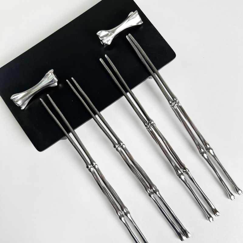 【520 Gift】Ingo |   Bone Chopsticks Chopstick Rest 316 Medical Stainless Steel Household Antibacterial Anti-Mold Anti-Slip