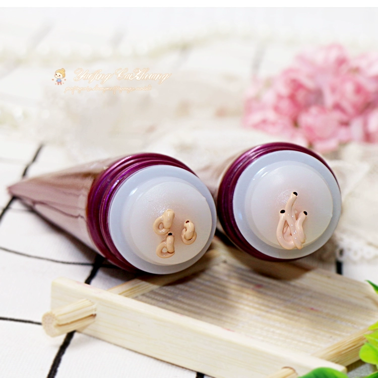 Han Ya Shi Yin Ju Deep Care BB Cream Hydra Light Kem che khuyết điểm Kem dưỡng ẩm màu nude với đầu cọ bọt biển