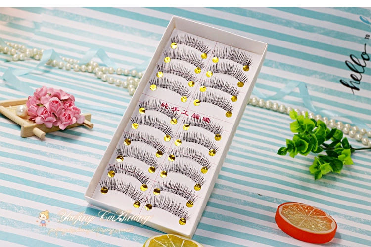 9,9 nhân dân tệ vận chuyển 217 thân cây trong suốt Đài Loan handmade lông mi giả trang điểm nude tự nhiên bên cạnh fan girl lông mi chồn