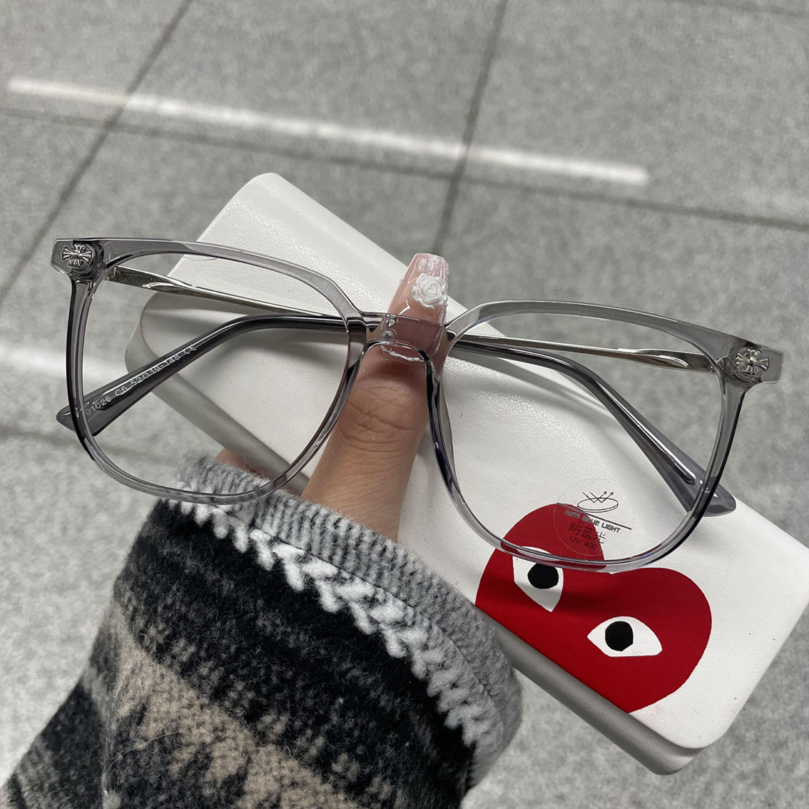 Alen Glasses Croatia Cebu Wind and shading face frame Heavy mirror leg can be configured with thin myopia