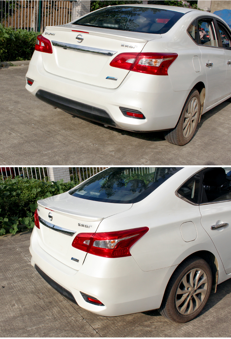 Áp dụng cho 16-19 sơn sylphy đuôi xe sửa đổi mới để đảm bảo rằng cánh là trang trí không đục lỗ phá hủy cánh gió ô tô