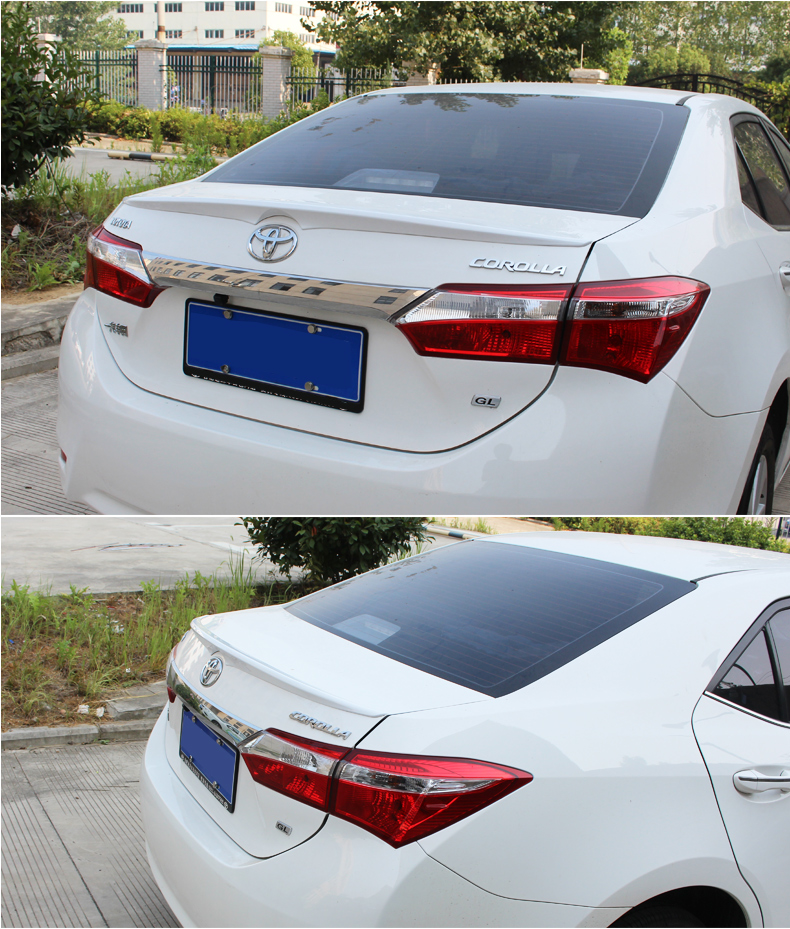 Áp dụng cho 14-17 mới Corolla phía sau cánh sửa đổi Corolla đuôi cánh ban đầu sơn xe miễn phí áp lực đấm đuôi đuôi gió xe ô tô