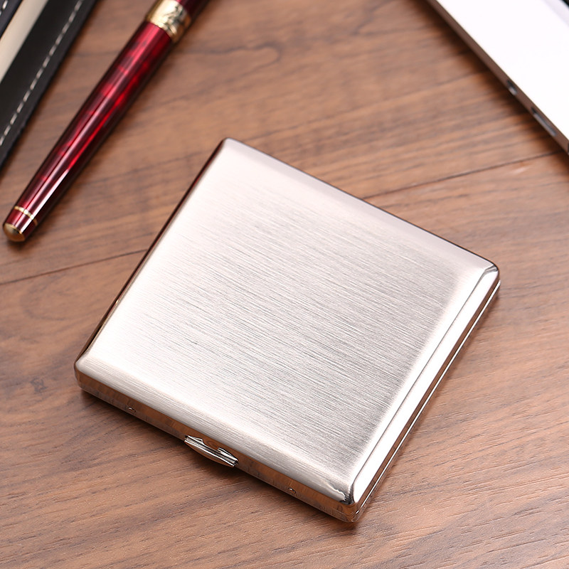 Maduro 20 pure copper cigarette case brushed light plate lettering custom business gift men's personality ultra-thin anti-pressure
