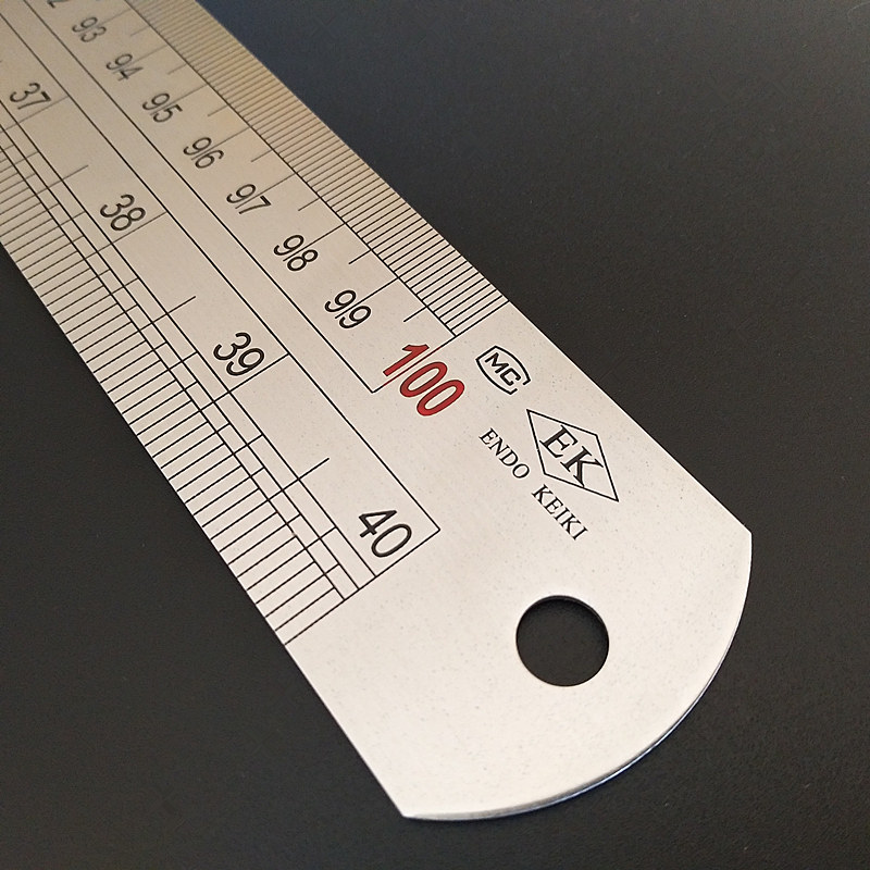 EK ruler 15 2 3 4 5 60CM1 1 2 1 5 2 m-thick stainless steel plate straight ruler