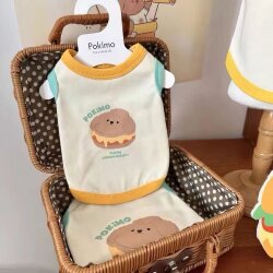 ins Korean Color-Blocked Spring and Summer Pet Dog and Cat Cute Thin Breathable Camisole Vest for Bichon and Teddy
