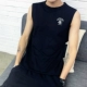 Mùa hè mới hip hop đen và trắng không tay nam áo thun thể dục thể thao thủy triều thương hiệu cotton vest nam vest lỏng - Áo vest cotton áo khoác thu đông