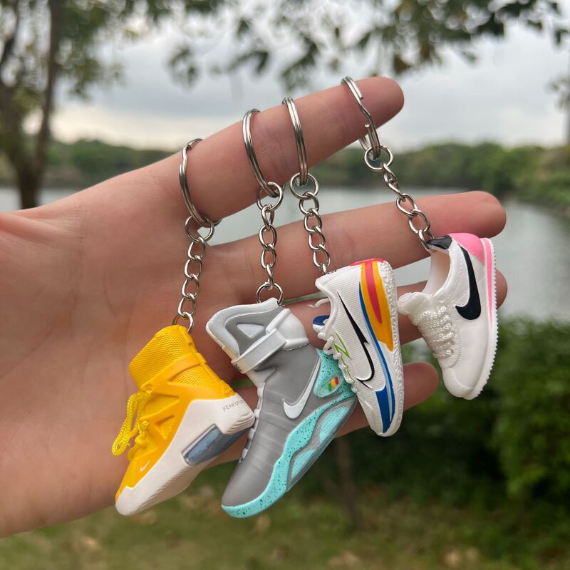 Creative Back to the Future Mag Keychain Gt Forrest Gump Fog Sneaker Model Keychain Backpack School Bag Pendant Gift Creative Back to the Future Mag Keychain Gt Forrest Gump Fog Sneaker Model Keychain Backpack School Bag Pendant Gift
