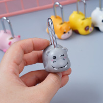 A creative personality super cute padlock cartoon doll metal mini lock with 2 keys