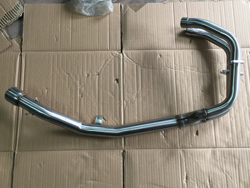 Suitable for Yongyuan Landhawk King 350 engine exhaust pipe modification two-in-one front section Kawasaki little ninja bend pipe