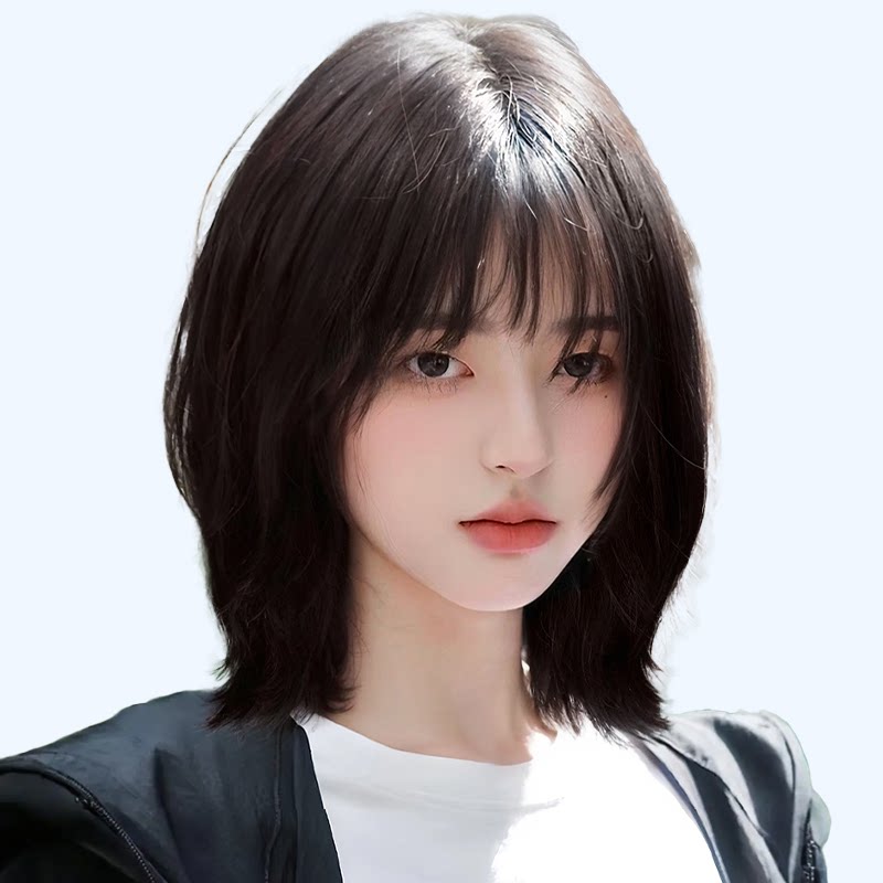 假发女短发全头套鲻鱼头自然空气刘海锁骨发仿真人全真发假发套式真的值得买吗?_日常整顶假发_淘宝美妆网