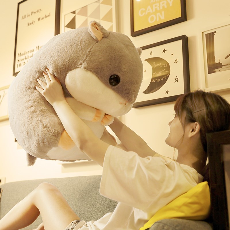 Large cute hamster pillow doll doll doll plush toy bed sleeping puppet girl birthday gift