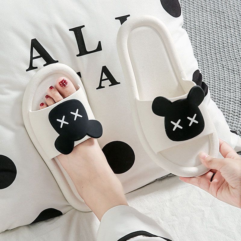 Slippers for men and women 2021 new home non-slip durable slippers couples a pair of indoor home cute outdoor wear slippers