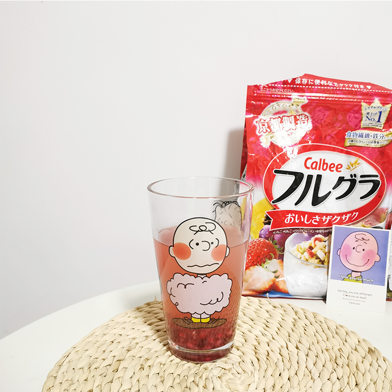 Korean ins with the same puppy cute girl heart glass milk cup cold drink cup coffee cup juice cup