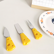 Cheese cheese water fruit knife fork ins home creative cutlery cutlery bread cake dessert little fork