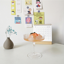 ins net red restaurant high face value glass cup ice cream cup yogurt cup high-footed pudding cup dessert cup snack bowl