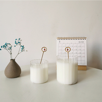 Small Andromeda Corrugated Glass Cups Ins Striped Cups Heat Resistant Teacup Milk Cup Milkshake Cups Ultra Light Thin