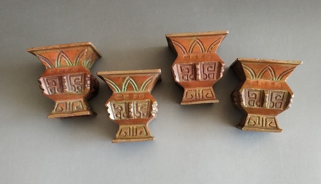 50 Years Chen BreyMaotai Wine Box Inside Gift Red Bronze Wine Glasses Square Wine Bottles Red Copper Baron Wine 