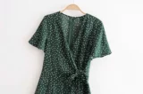 Летнее приталенное платье с коротким рукавом, юбка, европейский стиль, 2018, французский стиль