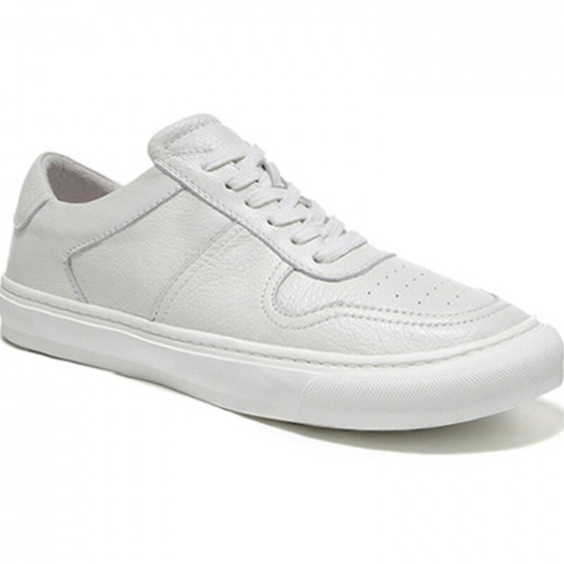 Genuine Leather Shoes Han Edition Sports Board Shoes White Tide Shoes Breathable Youth Air Force 1 Men's Shoes Hip Hop Little White Shoes Man