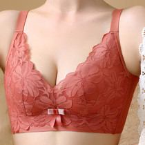 Latex Underwear Female Coalfield Thickening small chest collection Deputy milky adjustment bra No steel ring Anti-sagging lifting bra thinner