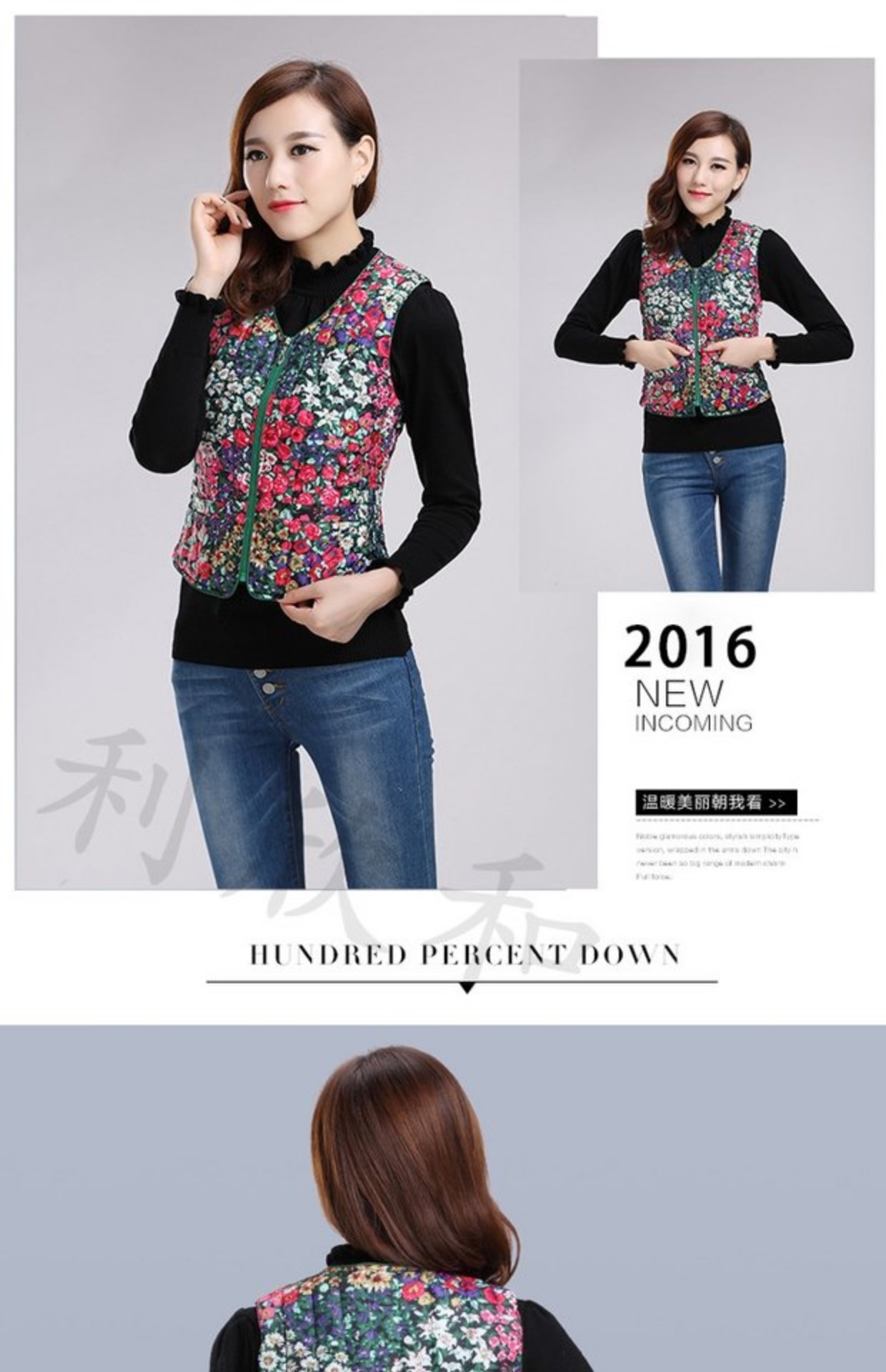 Mùa đông bó sát thời trang nữ lót cotton xuống cotton vest nữ gần gũi để giữ ấm đoạn ngắn kích thước lớn mặc vest áo khoác jean nữ
