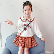 jk uniform skirt Primary School students genuine summer girl ik group skirt knot k Ding k skirt children autumn and winter gk suit
