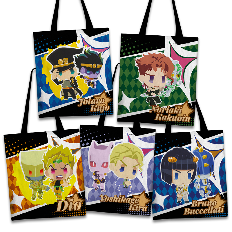 Jojo's Bizarre Adventure Merchandise Double-Sided Canvas Shoulder Bag Bruno Bucciarino Josuke Higashikata Jotaro