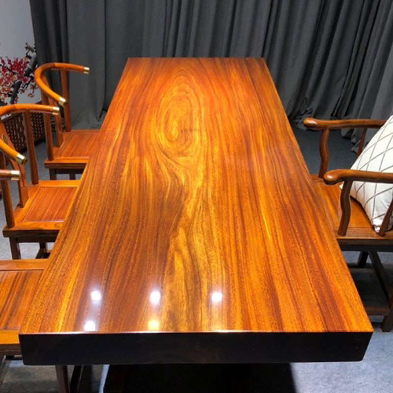 Okan solid wood large board log tea table boss desk table tea table tea board 2 meters whole block special clearance