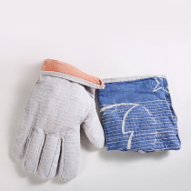 Canvas Gloves Double Layer Full Lining 24 Wire Mechanical Work Abrasion Resistant Thickened Labor Protection Supplies