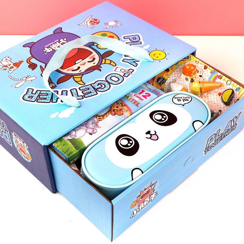 Primary school children's hand stationery gift boxes Children's birthday present Stationery Suit Medium grade Painting study Supplies