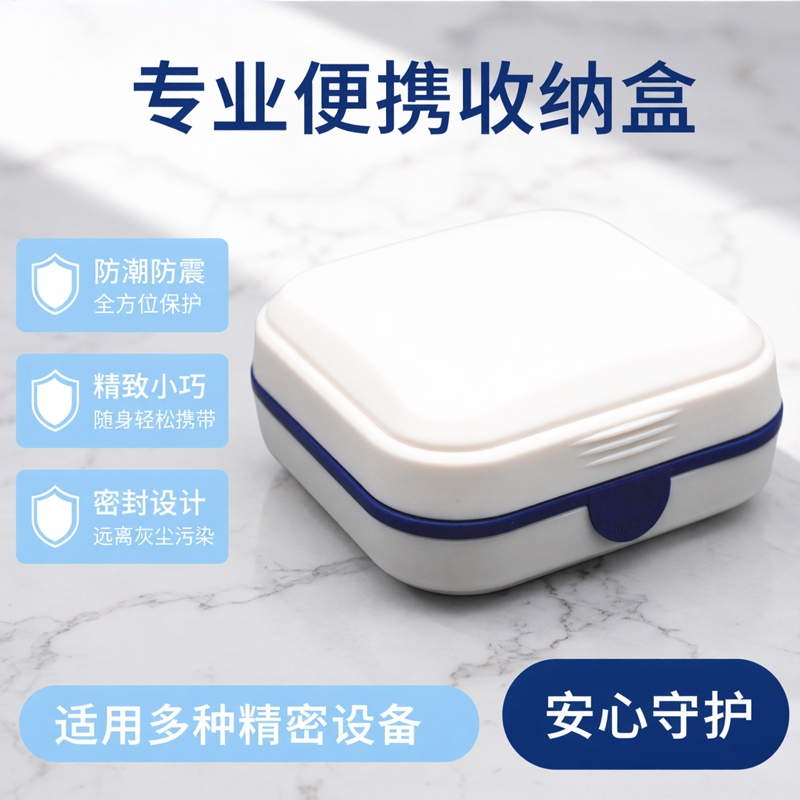  Hearing Aid Storage Box, Earphone Portable Box, Shockproof, Waterproof, Cushioning Box, Packaging Box, Small White Box, Moisture-Proof Box