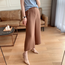 Mas Jiamin Japan Import Fabric Sensation Broadlegged Pants Women 90% Pants High Waist Pendant Sensation Slim Loose Straight Drum Pants