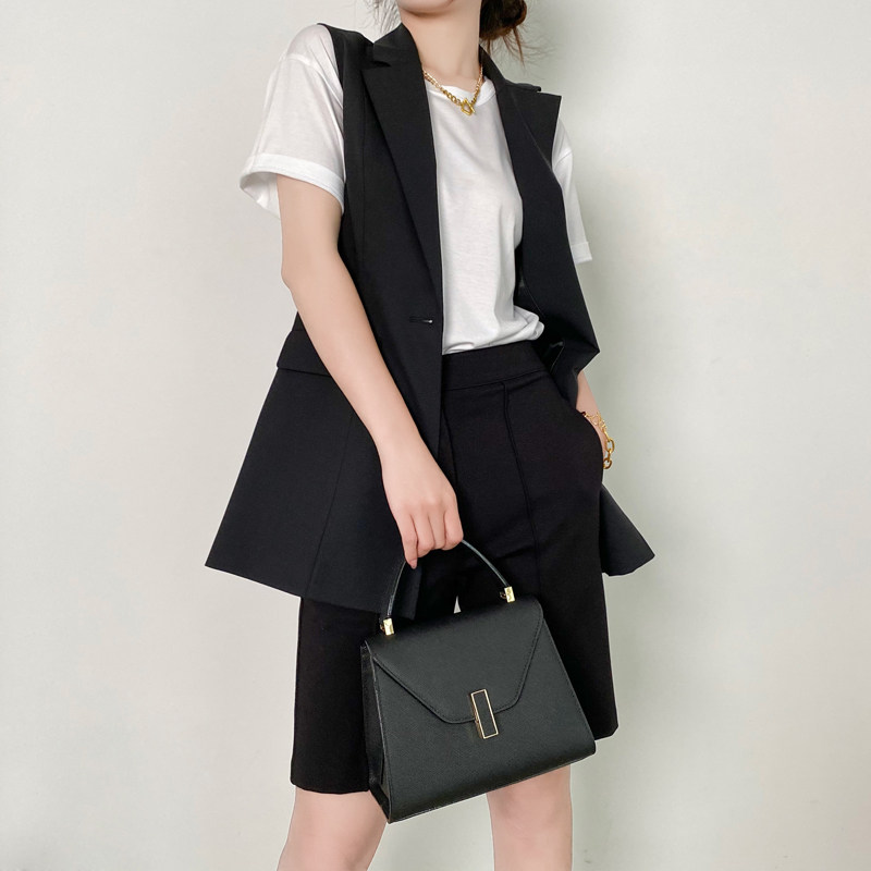 Ma's Jiamin 2020 Autumn Winter New Pinned wool Slim Suit Vest Jacket Commuter Ensemble